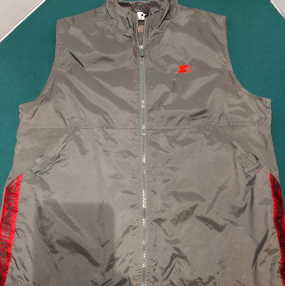 STARTER Nylon Zip Up Vest, Men’s Large